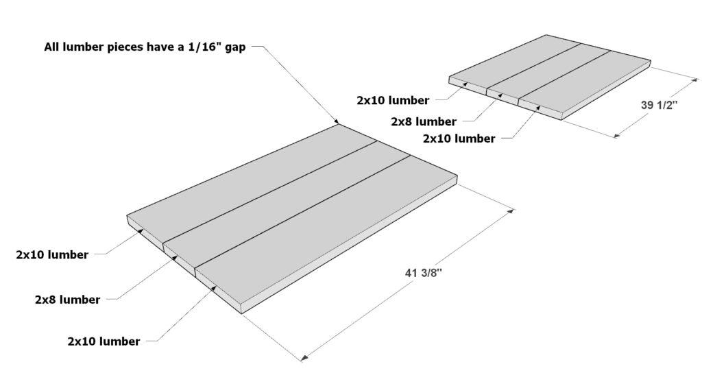 Adding counter top decking pieces