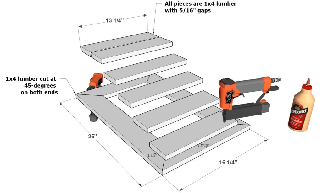 DIY outdoor sink cabinet door construction