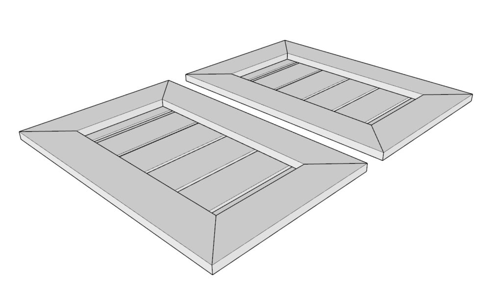 DIY outdoor sink cabinet door construction