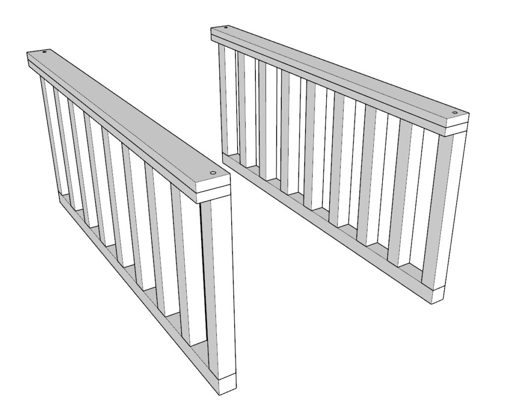 Adding railing to DIY Montessori bed frame