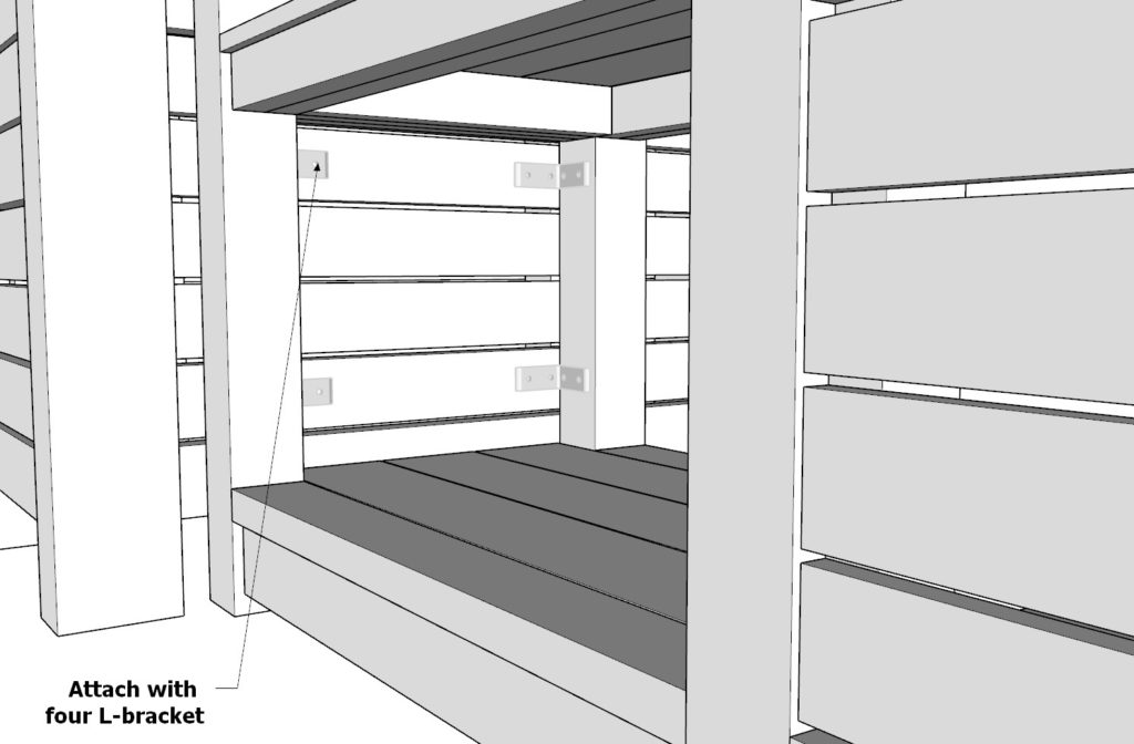 Attaching the bar to the grill station with brackets