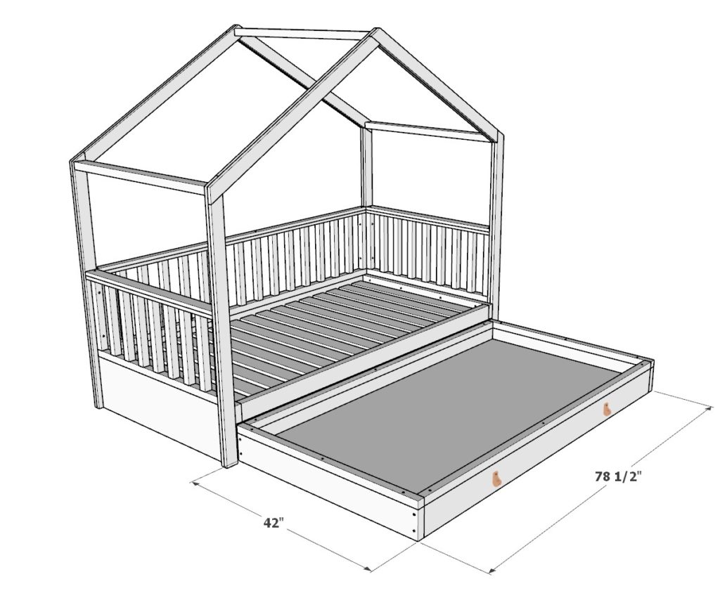 DIY Montessori house bed DIY plan dimensions