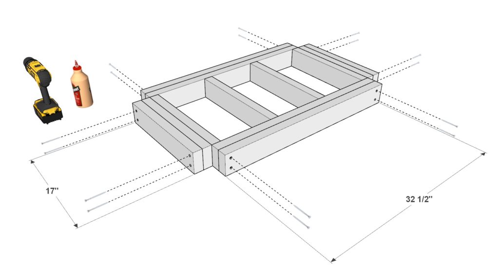 DIY outdoor kitchen sink frame constructions