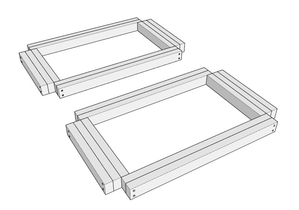 DIY outdoor kitchen counter frame construction