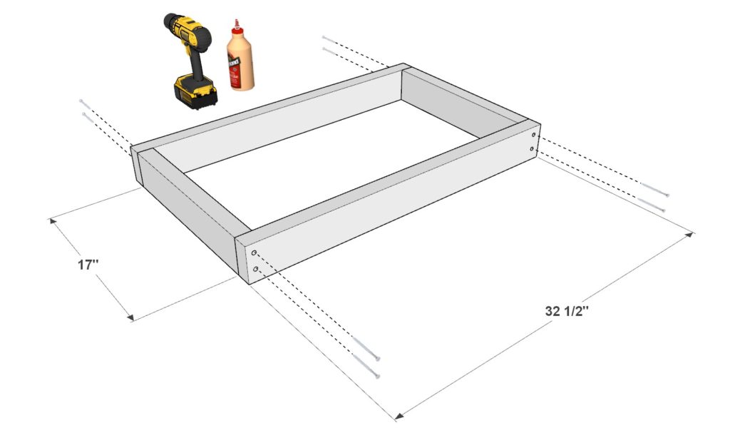 DIY outdoor kitchen sink frame constructions
