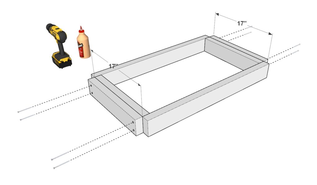 DIY outdoor kitchen sink frame constructions