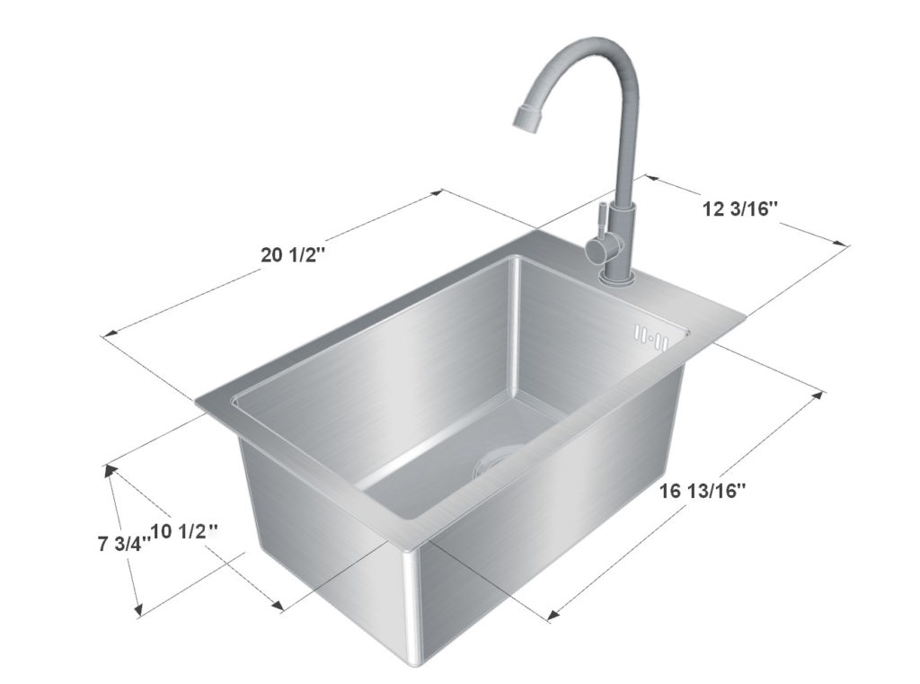 DIY kitchen sink dimensions