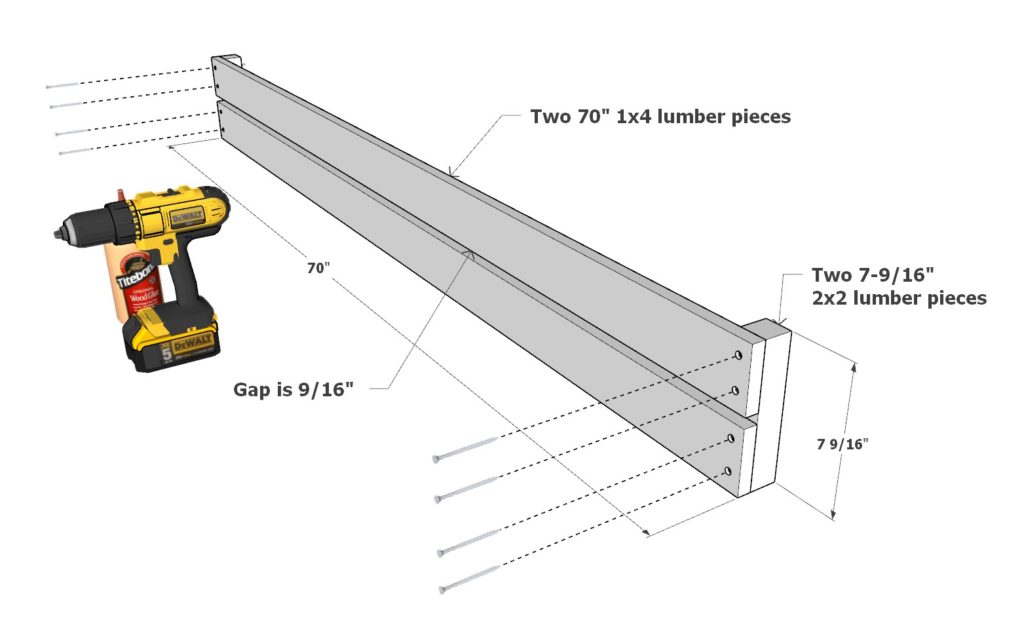 Adding back rest to DIY lounge bed