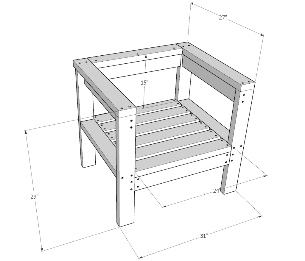 DIY chair dimensions