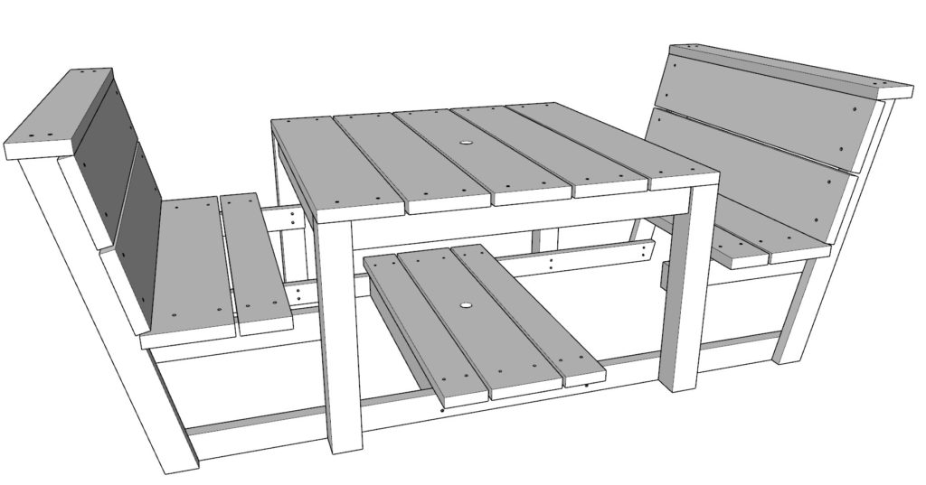 Finishing touches for the DIY picnic table