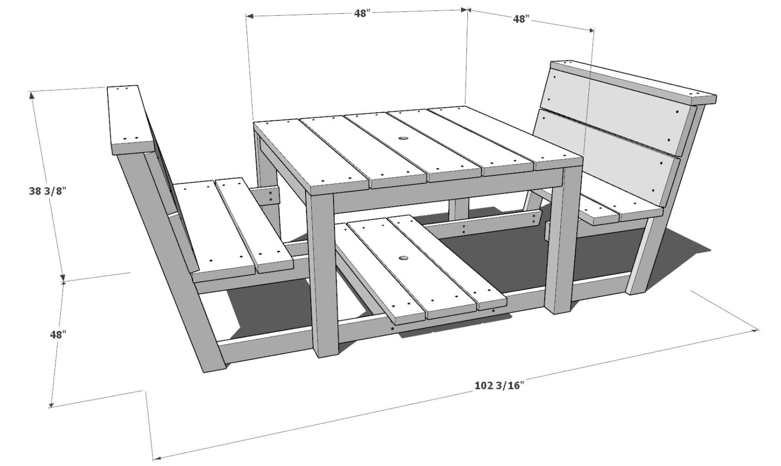 Simple DIY Picnic Table Plans - DIY projects plans