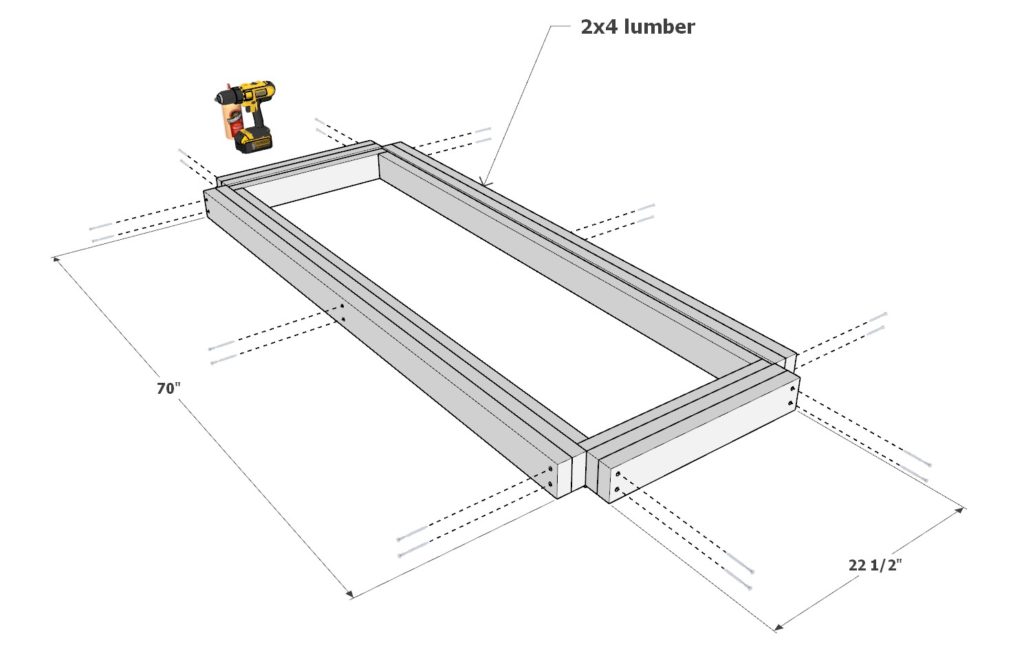 DIY lounge frame constructions