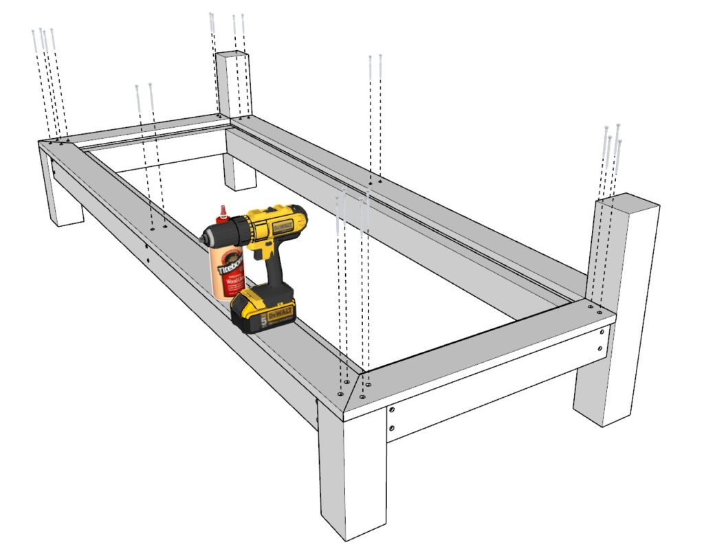 adding lip around DIY lounge bed