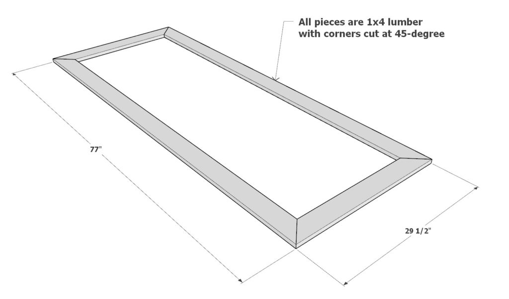 adding lip around DIY lounge bed