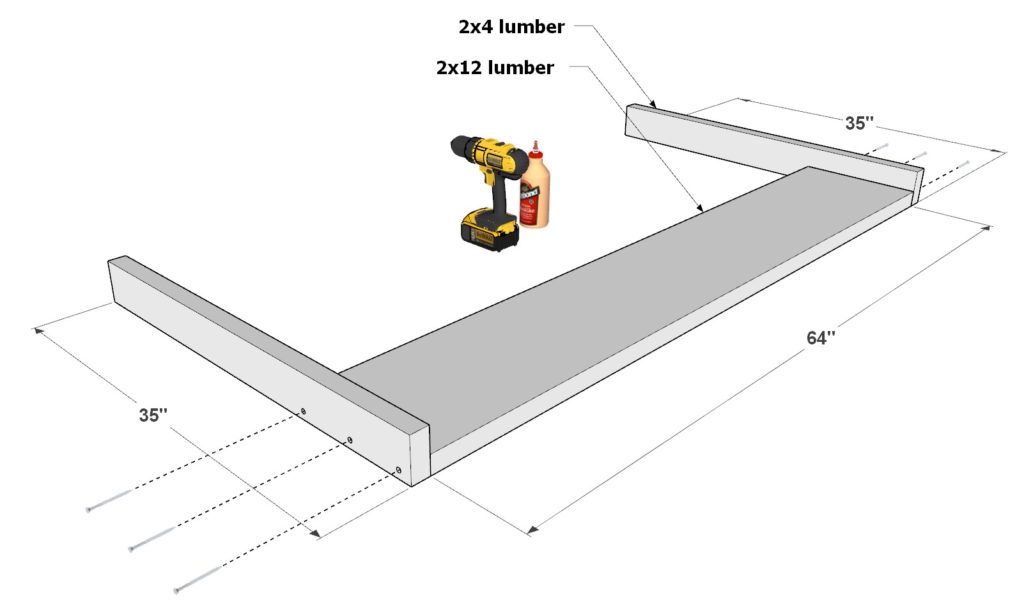 Building the DIY loft bed queen bed frame