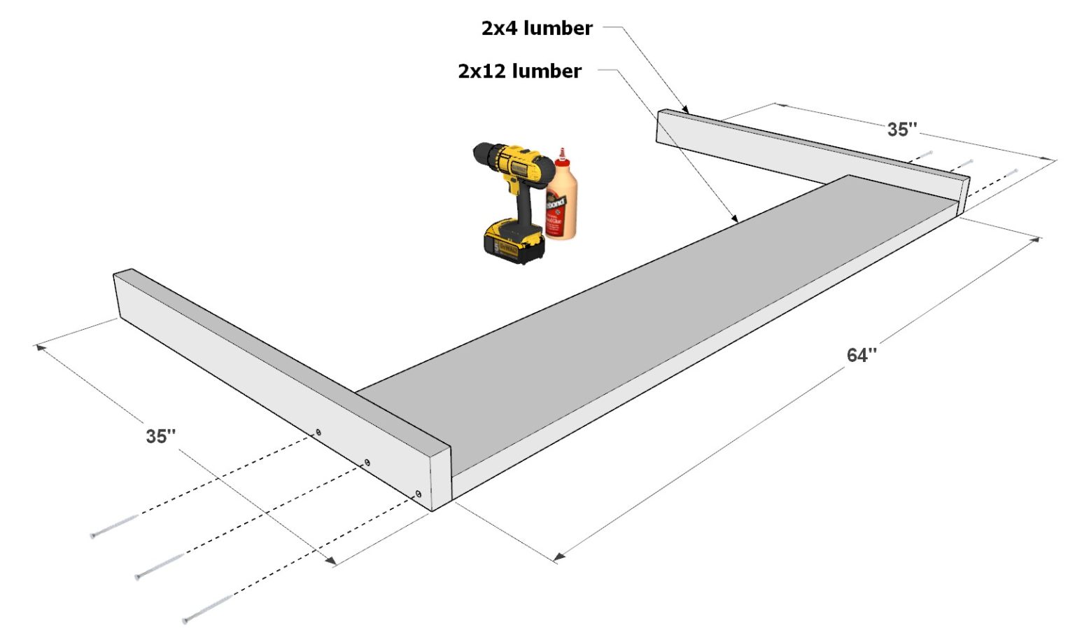 DIY Queen Over Queen Loft Bed Plan Step by Step PDF Guide for Easy