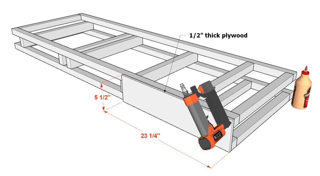 DIY loft bed desk frame construction and assemble
