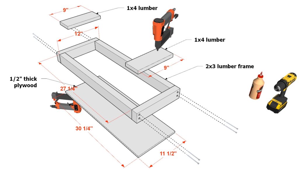 DIY loft bed cubbies wall assembly and installation