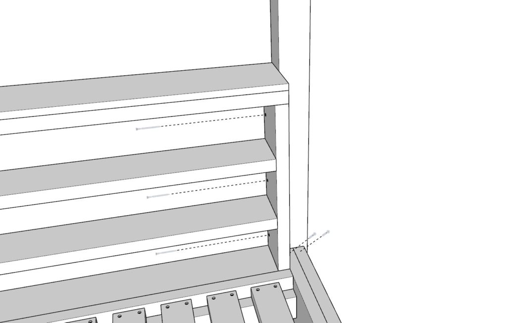 Adding screws to bed frame