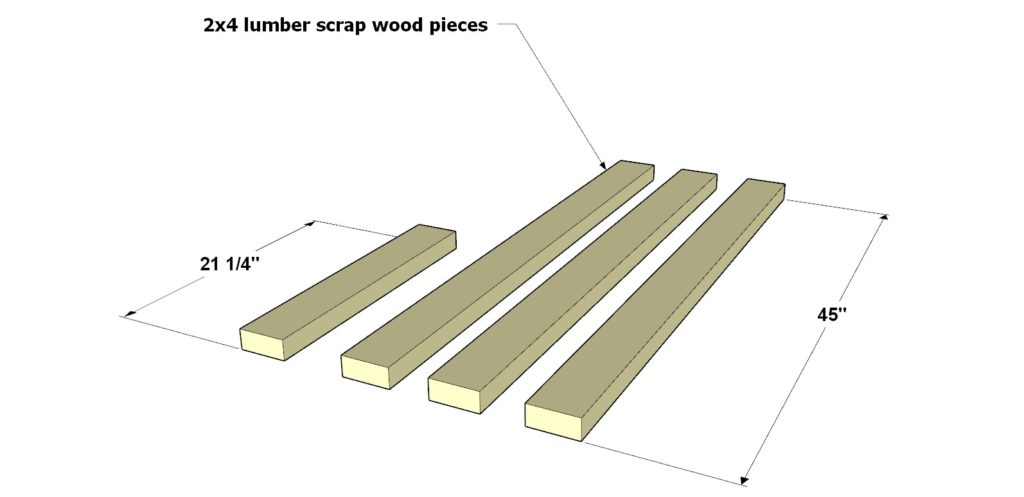 Scrap wood for supports