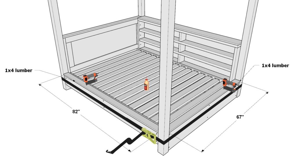 Adding lip to loft bed queen frame