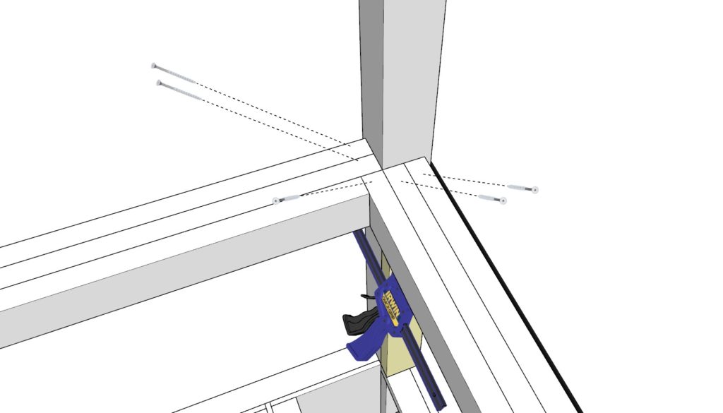 adding screws to loft bed frame