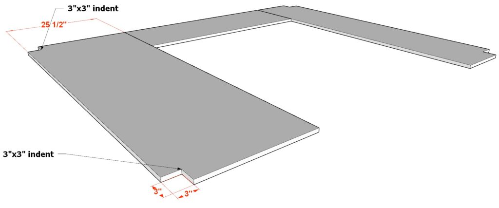 Adding plywood desk sheets to loft bed table top