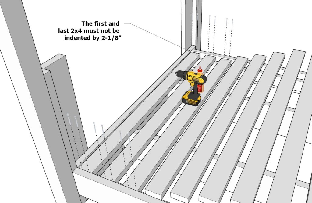 Adding decking pieces to DIY loft bed