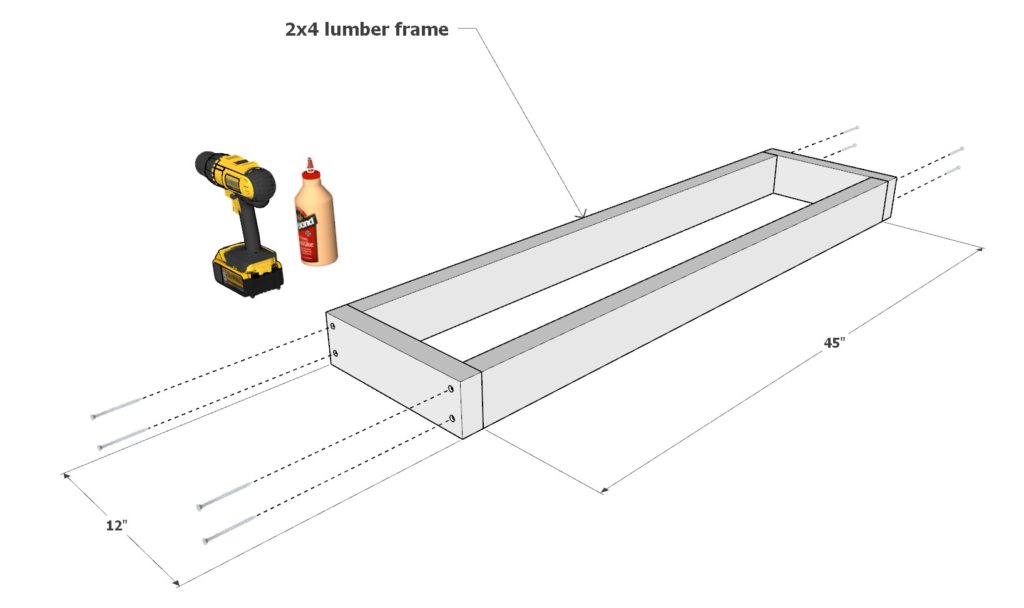 Garden stand frame construction