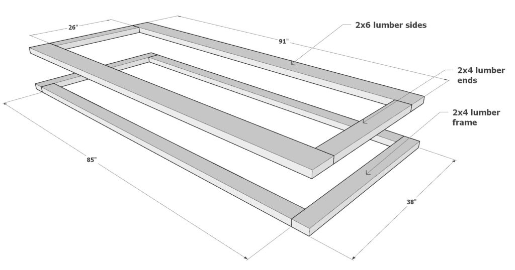 DIY table top assembly