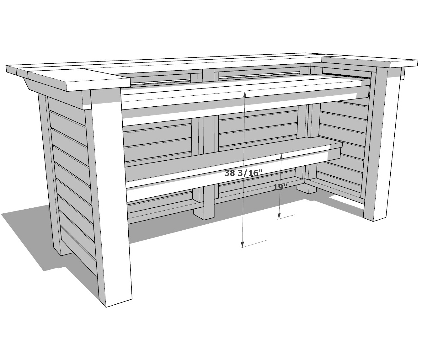 DIY Wooden Outdoor Bar Plan Digital Download Step by Step PDF Guide 