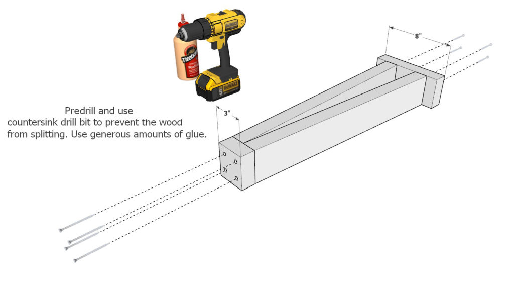 Assembly of the table legs