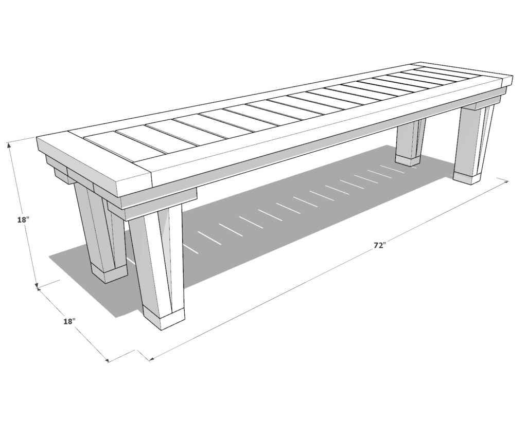 DIY bench dimensions