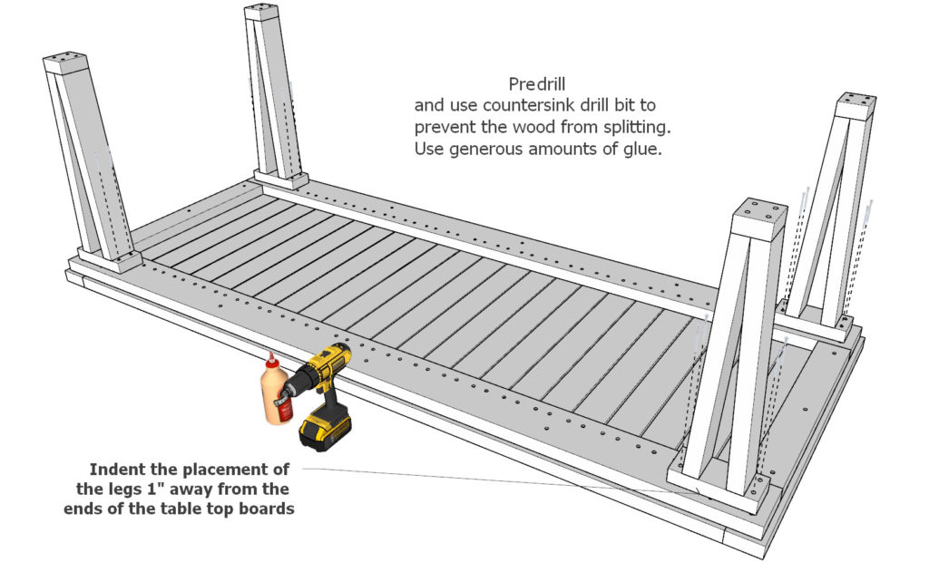 installing the table legs