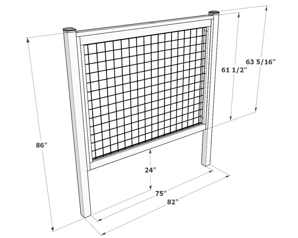 Custom Deer and Dog Fence Using Wild Hog Black Metal Panels dimensions