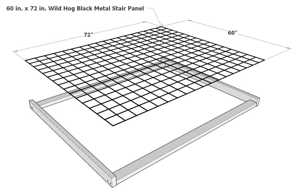 Adding 60 in. x 72 in. Wild Hog Black Metal Panel