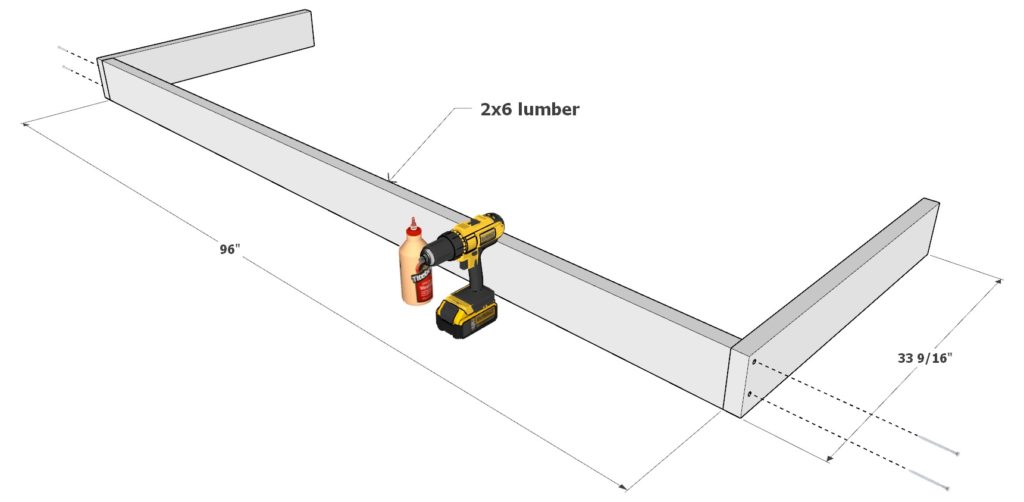 Modular Sofa base frame construction