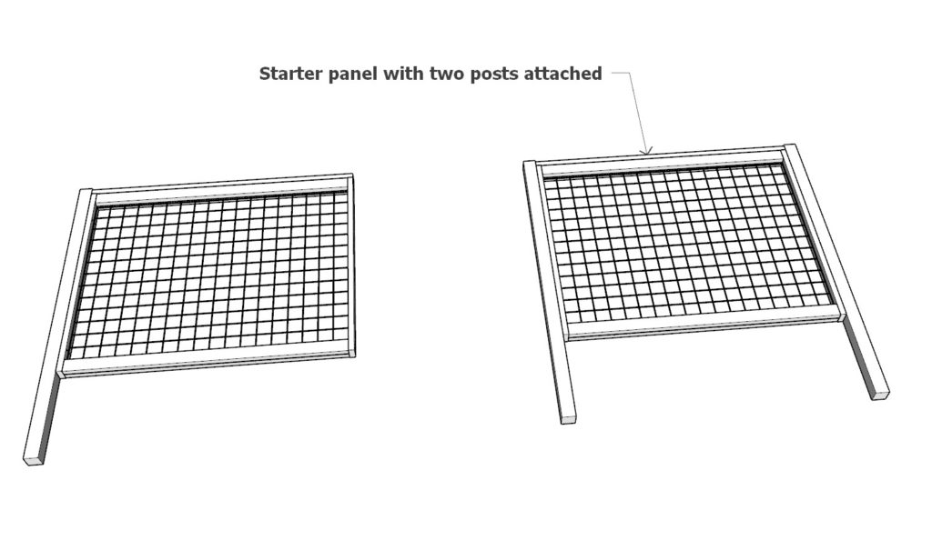 Starter fence panel and other fence panel