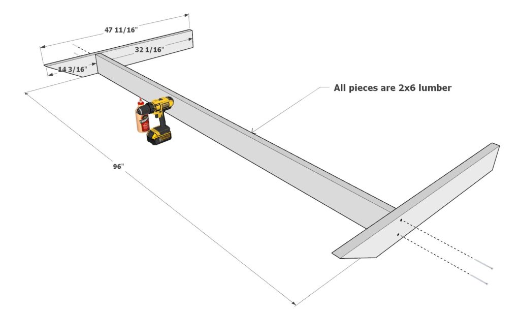 Modular Sofa base frame construction