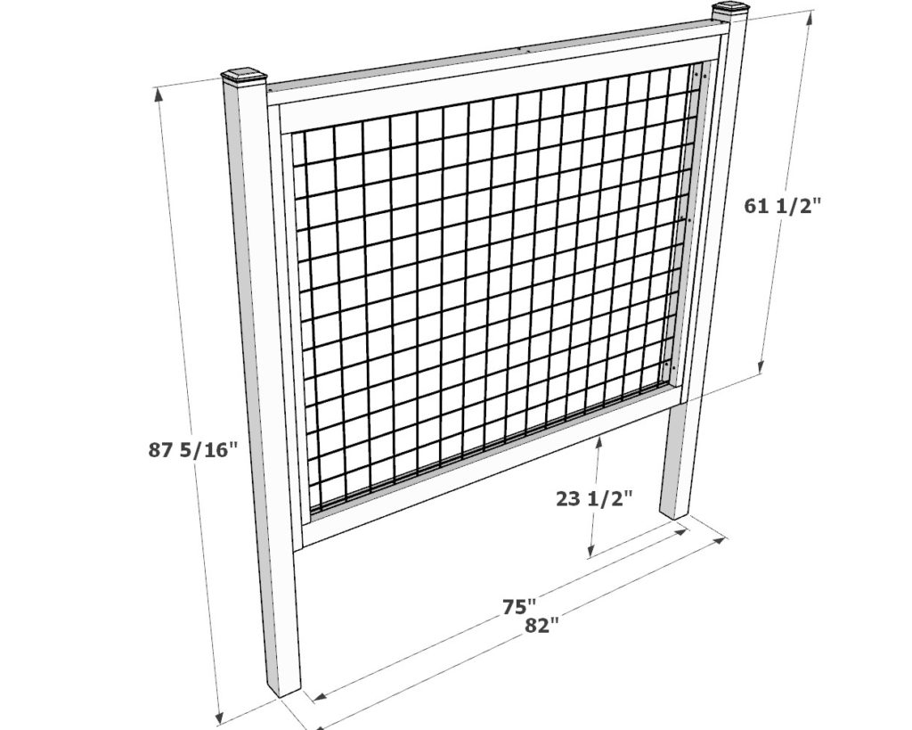 Custom Deer and Dog Fence Using Wild Hog Black Metal Panels dimensions