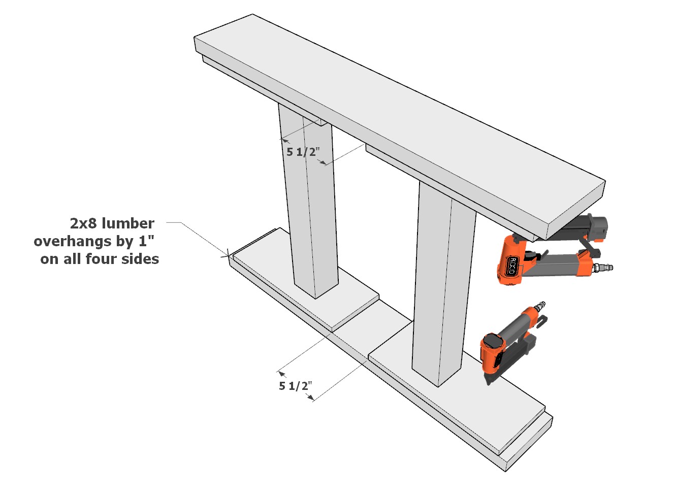 DIY Farmhouse Trestle Table Base Plan DIY projects plans