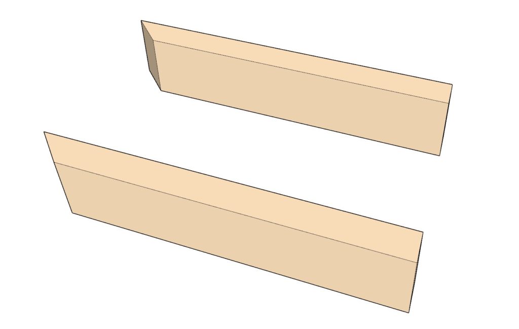 construction and cutting of the of the table base support pieces from the 2x4 lumber