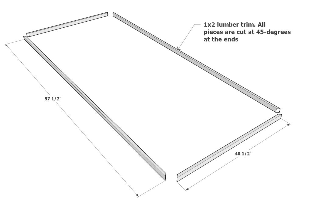 Adding table top trim pieces