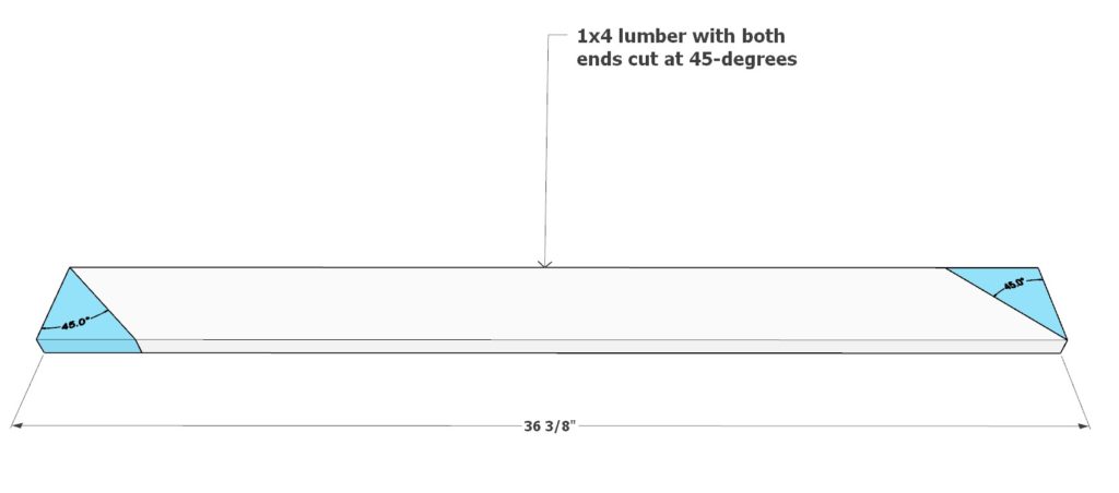 Cutting the lumber for the trestle component of the DIY farmhouse table