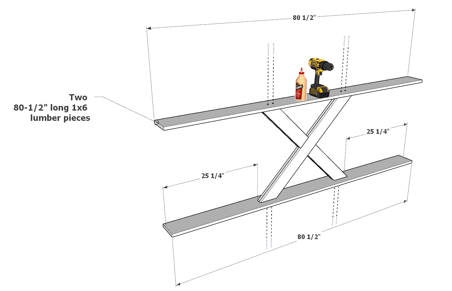 DIY Farmhouse Trestle Table Base Plan DIY projects plans