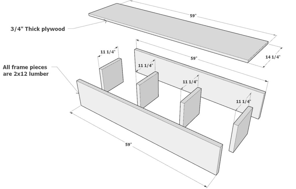 Assembly of the storage bed side cubbies