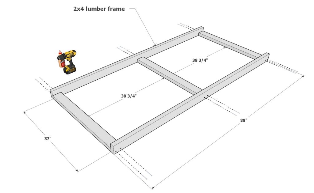 DIY dinning table frame construction