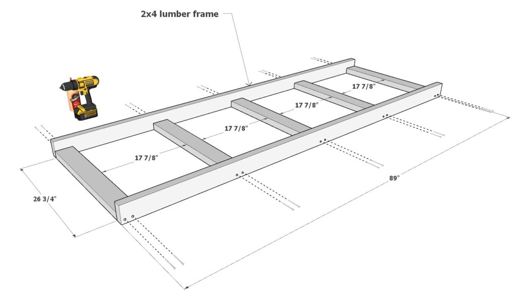 DIY dinning table frame construction