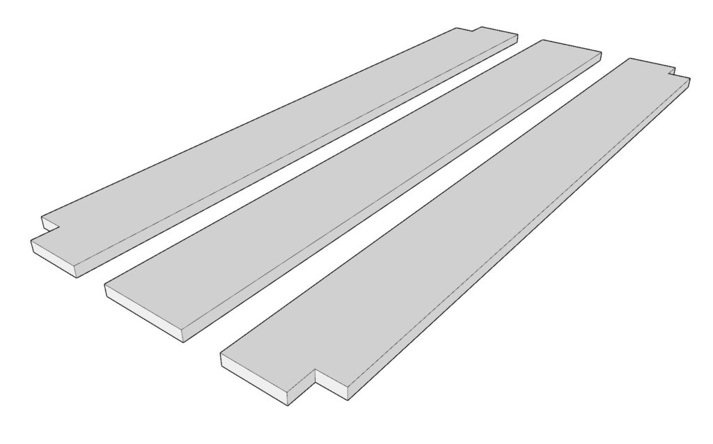 Table top construction from common boards