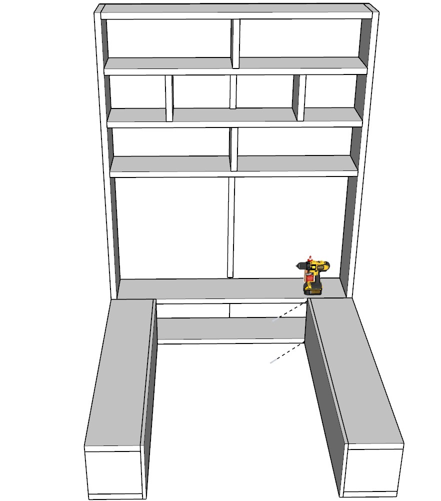 Adding the side storage cubbies to the backrest of the bed